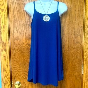 Long Royal Blue Summer Tank Top